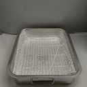 Stainless Steel Turkey Roasting Pan with Rack & Handles, Heavy Duty Food-Safe Turkey Pan Dishwasher Safe, Perfect for Cooking Turkey and Steak for Thanksgiving and Christmas (Standard)