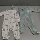 Simple Joys by Carter's unisex-baby 2-way Zip Thermal Footed Sleep and Play, Pack of 2, 0 Months 