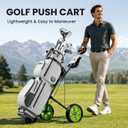 2-Wheel Golf Pull Cart – Lightweight Foldable Golf Push Cart with Durable Steel Frame, Adjustable Web Straps, Compact Design for Walking Golfers
