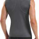 Runhit Sleeveless Compression Shirt Men Tank Top Athletic Muscle Shirts for Men (Gray, XL)
