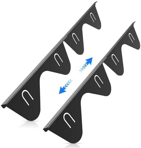 Crymfrynt Stainless Steel Stove Gap Covers Filler (2 Pcs), Stove Guard for Kitchen Oven Counter Side Gap, Heat Resistant and Easy to Clean, Easy Retractable Length 13.8" to 27.5" Width 0.79”, (Black), Set of 3