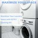 TOMOON KSTK1 Laundry Stacking Kit for 27" L-G Washer and Dryer - Solid Metal with Chrome Finish, Replaces WSTK1 (Silver) - Optimized for Space