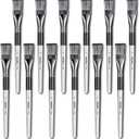 Nicpro 12pcs 1 Inch Flat Paint Brushes for Acrylic Painting, Large Paint Brushes Bulk for Acrylic Watercolor Oil, Artist Paint Brush Set for Canvas Painting, Base Coating, Crafts, Face Body Art Adults