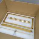 Modern Gold 4-Light Farmhouse Chandelier 15.7" Square Pendant Lighting Fixture Adjustable Height Ceiling Light for Kitchen Living Room Dining Room Hallway Bedroom Foyer