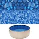 VEVOR 15-ft Round Above Ground Pool Liner, Overlap Pool Liners, Standard Gauge Vinyl, 48-to-54inch Wall Height, Designed for Steel Sided Above-Ground Swimming Pools