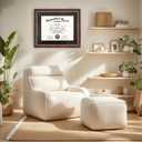 GMFrames 11x14 Diploma Frame with Double Mat, UV Protection Acrylic & Gold Beaded Mahogany, Wall Mount for Certificates, Ideal Graduation Gift, Diploma 15x18 or 11x14 with Mat