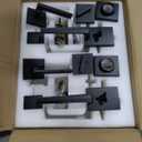 NeuType Front Door Handle Set Matte Black Double Door Handle Set with Dummy Heavy Duty Double Door Lock Set, with Single Cylinder Deadbolt and Lever Handle, Compatible with Right & Left Handed Doors