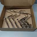 Christmas Stocking Holders for Mantle - Set of 6 Silver Hangers for Fireplace - Hooks for Christmas Stockings