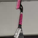 HEEYA Ice Scraper and Brush for Car, Extendable Snow Brush and Ice Scraper for Car Windshield Window, Car Snow Scraper and Brush with Foam Grip for SUV Truck Automobile Vehicle - Pink (33 Inch)