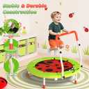 36-Inch Toddler Trampoline with Foam Handle, 3FT Foldable Mini Rebounder