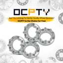 OCPTY 4PCS 8x180 to 8x6.5 Wheel Spacers Adapters 1.5" inch 14x1.5 Studs 130mm Hub Bore Forged Wheel Spacers Adapters 8 Lug fit for Sierra 2500 HD for Sierra 3500 HD for Silverado 2500