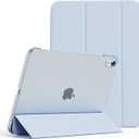 Bokeer for iPad 10th Generation Case 2022, Matte Frosted Shockproof Back [Anti-Fingerprint, Anti-Scratch, Support Touch ID, Auto Sleep/ Wake, Camera Protection] for 10.9 Inch iPad-Uranian Blue