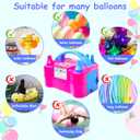 Balloon Pump Electric, 600W Professional Balloon Inflator with 8 Balloon Arch Kits, 2 Modes & Dual Nozzle, Portable Air Pump Ballon Blower Machine for Party Decoration (Rose)