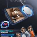 LeYi for Motorola-Razr-2025-Plus-Case: Razor Plus 2025 Phone Case [Compatible with MagSafe] with 2Pcs Screen Protector, Magnetic Integrated Structure Shockproof Funda para Moto Razr + 2024, Royal Blue