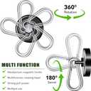 E BAVITE Carabiner Magnetic Hooks, 110LBS Strong Black Magnetic Hooks Heavy Duty with Swivel Carabiner Hook, Great for Hanging for Cruise, Garage, Kitchen, Refrigerator, Locker (12-Pack)