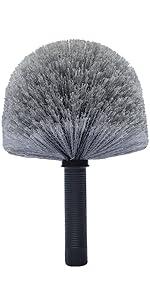 VITEVER Twist-On Cobweb Duster Head Brush, Fits Standard 3/4 inch Threaded Poles, Attachment Spider Web Duster Brush for Outdoor & Indoor Cleaning