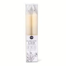 Flameless Led Taper Candles Set Of 2