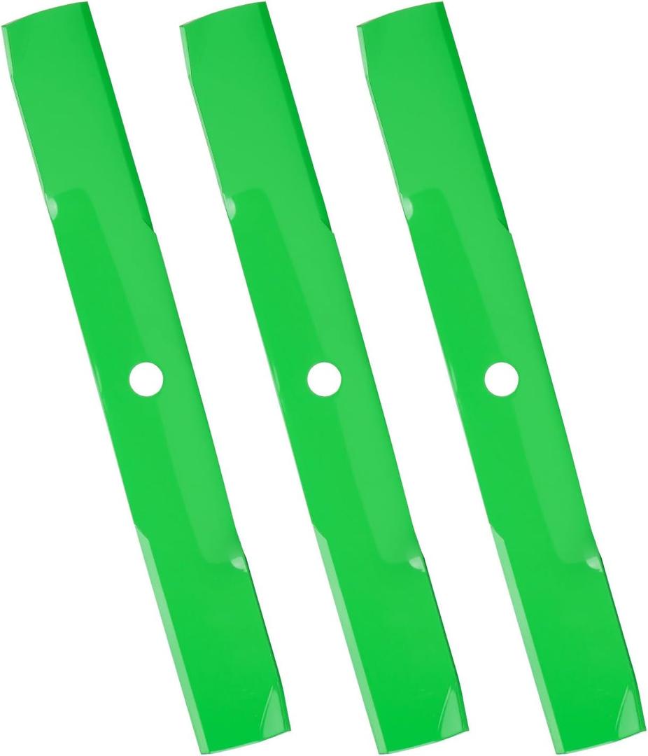 GY20569 Medium Lift Blades for John Deere 325 335 345 GS25 GS30 GS45 F725 HD45 Sabre 2254HV 2354HV 2554HV S2554 Mower Blade for 54 Inch Deck Lawn Mower Tractor Replace M115496 M135590 M76467/3 Pack