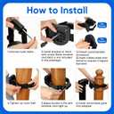 2Pcs Baby Gate Stair Railing Banister Adapter, Fits 1.9-4.72'' Diameter Universal Banisters, Wide Square/Round Railings No-Drilling Mounting Fittings for Retractable Gates,Adjustable Fixed Strap