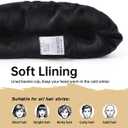 Men's and Womens Beanies with Turned-Up Brim Thickened Knit Winter Skull Hat Includes One hat and Five Interchangeable Badges Black