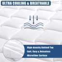 Twin XL Size Quilted Fitted Mattress Pad, Waterproof Breathable Cooling Mattress Protector, Stretches up to 21 Inches Deep Pocket Hollow Cotton Alternative Filling Noiseless Mattress Cover