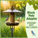 Geelin Pole Adaptor for Bird Feeder Adaptor Mount Protect Bird Food Deterrent Fits Single 1 Inch Pole Feeder Not Included