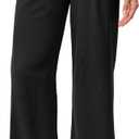 Ewedoos Wide Leg Pants Woman Stretchy Work Dress Pants Women Trendy 2026 Business Casual Outfits Comfort Fit Slacks Trousers (Medium, Black)