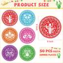 50 Pcs Cinco De Mayo Plates, 9 Inch Fiesta Plates Mexican Party Decorations, 6 Colorful Pape Plates Disposable Tableware Set Kitchen Decor Day of the Dead Dinnerware for Mexican Party Favors
