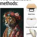 Leopard Portrait Canvas Wall Art Modern Leopard Print Poster Framed Painting Artwork for Home Living Room Bedroom Office Wall Decor 11x15 Inch (Animal-2)