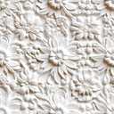 FunStick Off White 3D Floral Wallpaper Peel and Stick Embossed Flower Wallpaper for Bedroom Removable White Contact Paper Peel and Stick Wall Paper Decor for Bathroom Walls Cabinets Ceiling 17.5"x118"