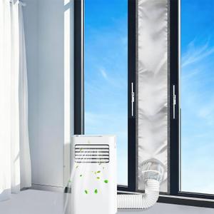 98"Sliding Door AC Vent Kit for Portable Air Conditioner Silver100%Blackout