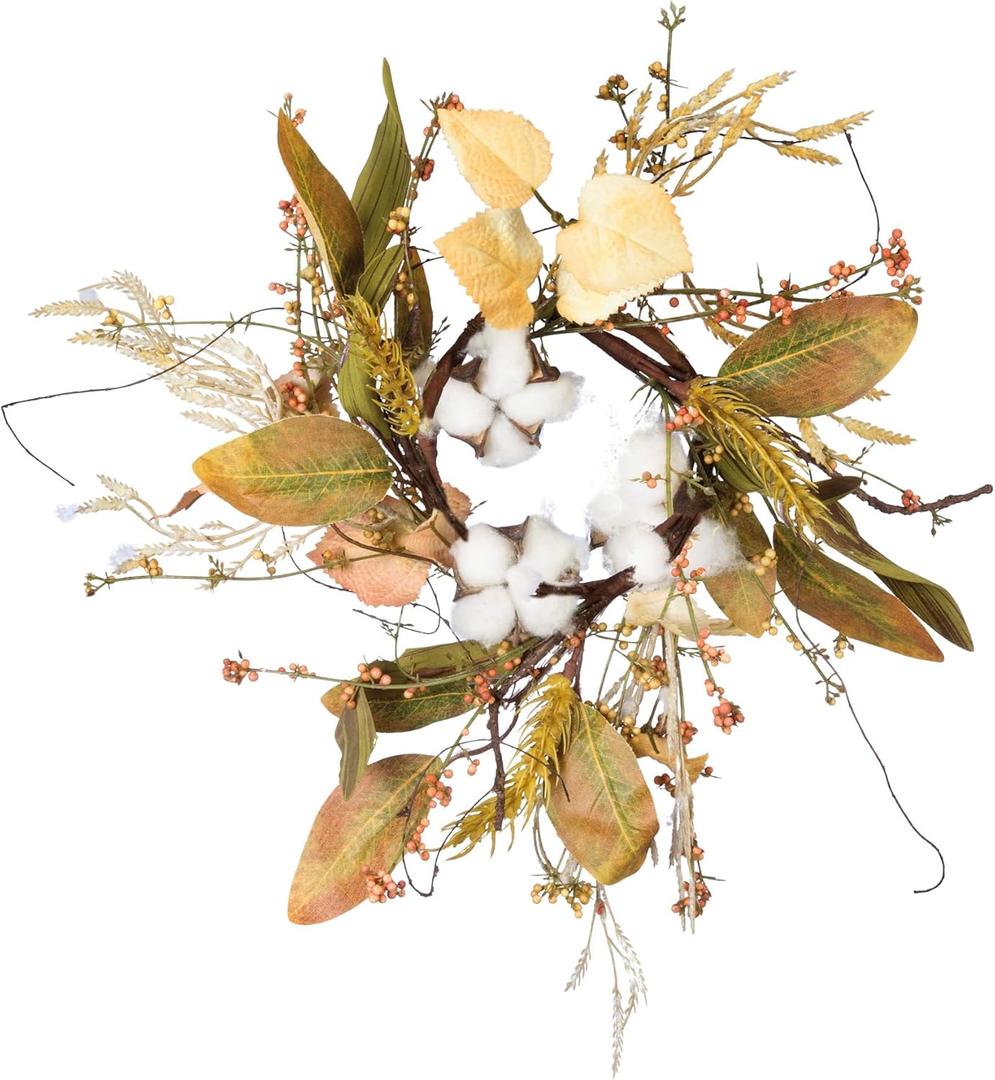 Primitives by Kathy Cotton and Leaves Candle Ring Home Accents, 16-Inch