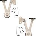 Heavy Duty Lid Stay Hinges Folding Lid Support Hinge Fits Cabinet, Closet, Wardrobe, Toy Box, Wardrobe Can be Opened 75°/ 90°/ 110°(Max Support 35lb/ 2pcs)
