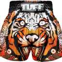 TUFF Muay Thai Boxing Shorts "Grey Roaring Tiger" (XL)