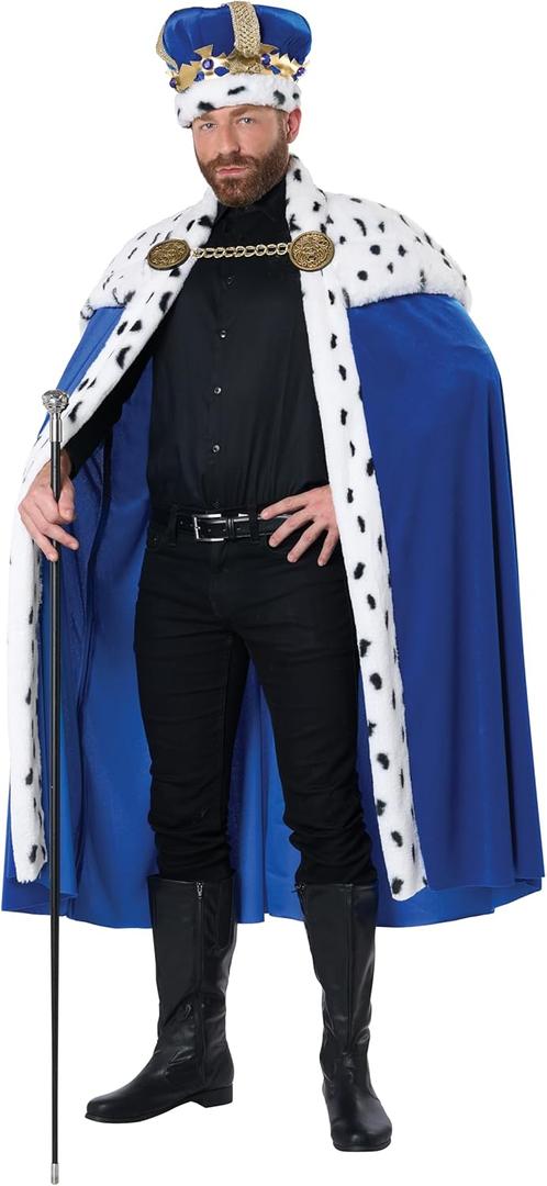 California Costumes, Blue Royal Cape and Crown Set, One Size