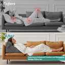 Bedluxe 3Pcs Orthopedic Bed Wedge Pillow Set, Foam Wedge Pillow Post Surgery for Back, Leg and Knee Support, Adjustable 9&12 Inch Folding Triangle Pillow for Sleeping, Acid Reflux, Snoring, Dark Grey, Adjustable 9&12 Inch + 1 Head Pillow