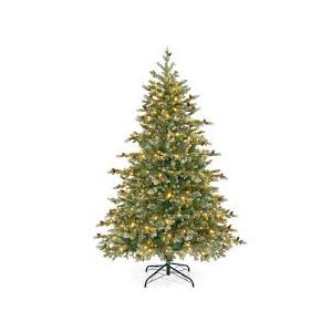 6/7/8 Feet Christmas Tree with Warm White LED Lights and Pine Cones