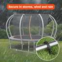Eurmax USA 12" Windproof Trampoline Stakes,Rust-Proof Galvanized Steel U-Shape Ground Anchor,Commercial Tent Stakes for High Winds,Secure Anti-Flip Tie Down for Soccer Goals,Swing Sets,Fences&Playsets