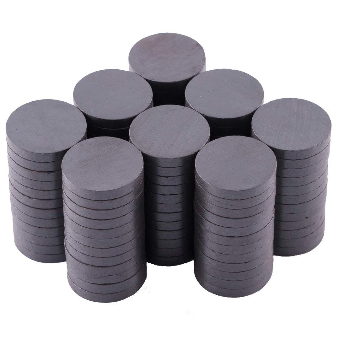 Small Magnets for Crafts - 100 Premium Round Grade 5 Strong Magnet 13/16 Inch (20mm x 3mm) - Great for Creating Fridge Art and Other Magnetic Craft Projects