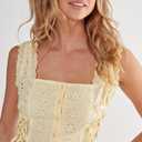 Nasty Gal Women's Soft Corset Broderie Lace Up Side Top (Yellow)