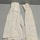 jinchan Linen Pinch Pleated Kitchen Curtains 24 Inch 2 Panels Natural Linen Tier Curtains Back Tab Beige Farmhouse Cafe Light Filtering Small Window Drapes for Bathroom Laundry Room Beige