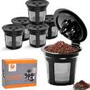 5 Pack Ninja Reusable Coffee Pods: Reusable K Cups for Ninja Coffee Maker - Refillable Coffee Filters for Ninja DualBrew Pro CFP201 CFP300 CFP301 CFP305 CFP307 CFP400