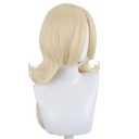Blonde PrincessRosalina Costume Wigs With Long Bangs Layered Wavy Womens Wig Fiber Synthetic Hair