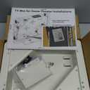 in-Wall TV Box with Flange for Home Theater Installation, 11.9" x 8.4" Cord Hider for Wall Mounted TV, with 2 Outlets, Cable Bracket, LV Cable & 1-1/2" ENT Entrance, Ideal for New or Retrofit Job (White)