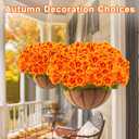 2 x Artificial Fall Flowers Faux Geraniums for Outdoor Indoor Fall Autumn Decoration, 8 Bundles Silk Fake Fall Flowers Plants Look Real UV Resistant for Outside Planters Yard Patio Porch