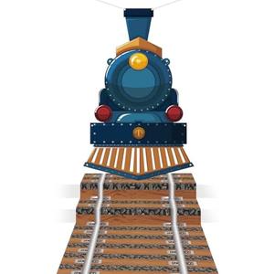 Train Birthday Party Decorations Train&Railroad Backdrop Banner Decor Train Tracks Photo Booth Props for Baby Shower Trains Transportation Birthday Party Supplies Home Door Wall School Classroom Decor