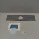 Faucet Mat for Kitchen Sink, 24'' Long Diatomite Sink Protector Splash Guard Draining Mat, Quick Drying Stone Sink Tray, Water Absorbent Soap Sponge Holder for Bathroom, Women Birthday Gift, Dark Gray (23.6" x 3.9")