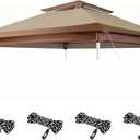 Replacement Canopy Top Compatible with Lazy Buddy 12x12 Gazebo, Canopy Cover Only,(Beige Brown)