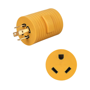 NEMA L14-30P to TT-30R 30 Amp RV Generator Adapter, 4 Prong Locking 120/240V L14-30P Generator Plug to TT-30R 30A RV Outlet,for Camper Trailer Portable Power Adaptor