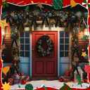 Riceshoot 30 Pcs Velvet Christmas Bow Decoration, 11 x 6.3 Inch Large Bows for Christmas Tree Gift, Xmas Ribbon Garland Ornaments for Wreath Garland Gift Wrapping Crafts Wedding Party(Black)